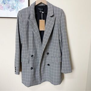 NWT Rachel Zoe Double Breasted Oversized Blazer Size L